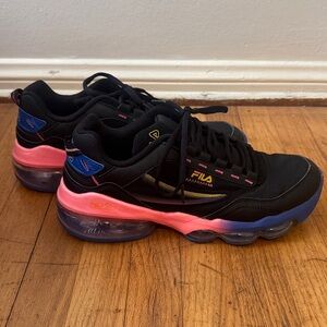 Fila Black and Pink Sneakers